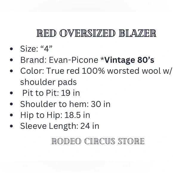 Vintage Red Double-breasted Blazer - Picture 2 of 15